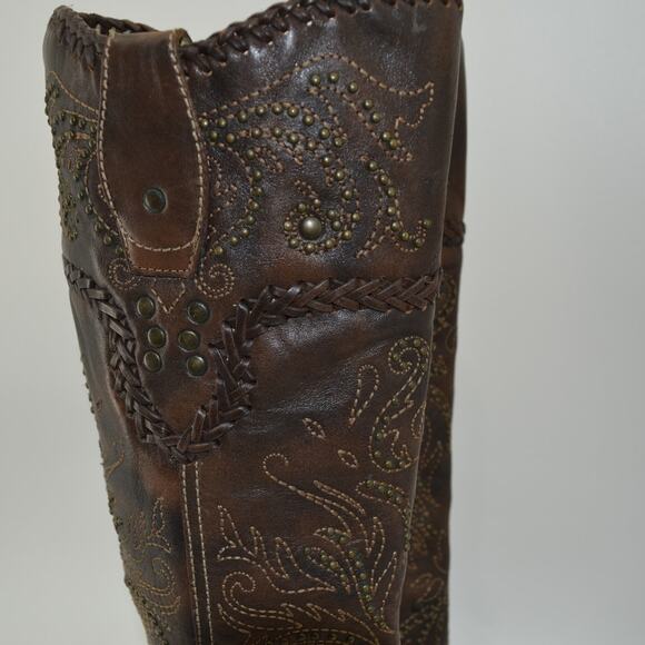 Corral Women's Sz 8.5 Whip Stitch Knee High Boots G1116 - Picture 11 of 15